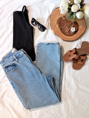 Abercrombie Curve Love 90s Straight Ultra High Rise Jeans 29/8 XS Extra Short